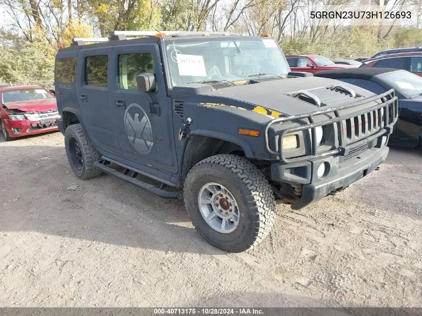 2003 Hummer H2 VIN: 5GRGN23U73H126693 Lot: 40713175