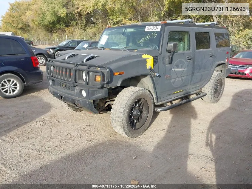 2003 Hummer H2 VIN: 5GRGN23U73H126693 Lot: 40713175