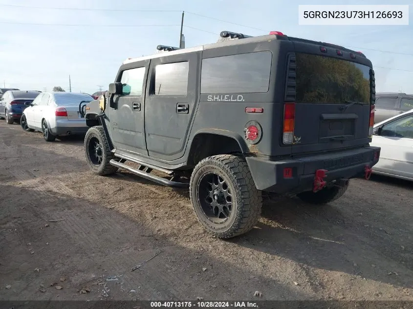 2003 Hummer H2 VIN: 5GRGN23U73H126693 Lot: 40713175