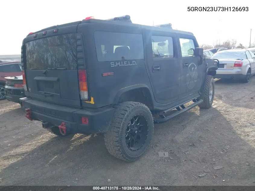 2003 Hummer H2 VIN: 5GRGN23U73H126693 Lot: 40713175