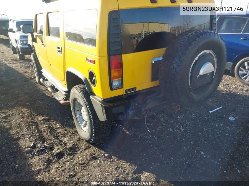 2003 Hummer H2 VIN: 5GRGN23UX3H121746 Lot: 40779774