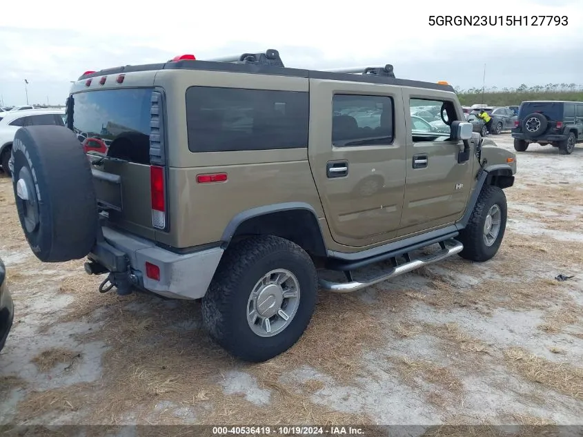 2005 Hummer H2 Suv VIN: 5GRGN23U15H127793 Lot: 40536419