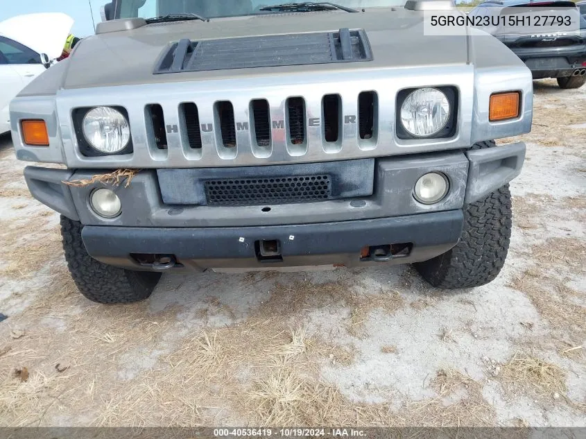 2005 Hummer H2 Suv VIN: 5GRGN23U15H127793 Lot: 40536419