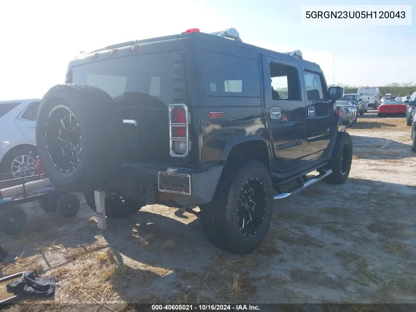 2005 Hummer H2 Suv VIN: 5GRGN23U05H120043 Lot: 40605021