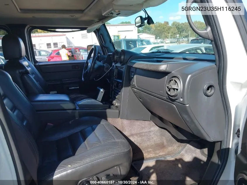 2005 Hummer H2 Suv VIN: 5GRGN23U35H116245 Lot: 40660157