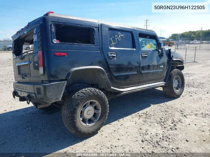 2006 Hummer H2 Suv VIN: 5GRGN23U96H122505 Lot: 40443608