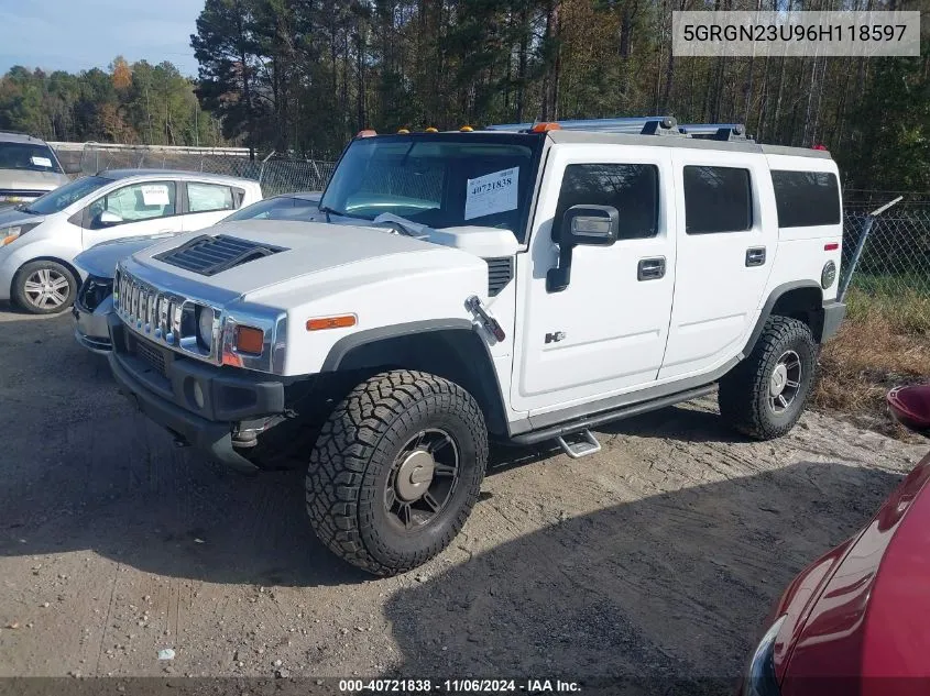 2006 Hummer H2 Suv VIN: 5GRGN23U96H118597 Lot: 40721838