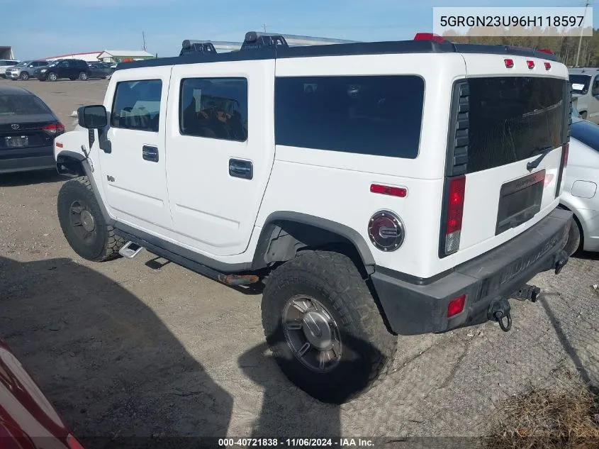 2006 Hummer H2 Suv VIN: 5GRGN23U96H118597 Lot: 40721838