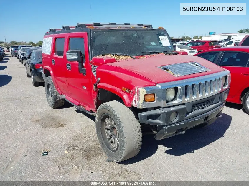 2007 Hummer H2 Suv VIN: 5GRGN23U57H108103 Lot: 40587541