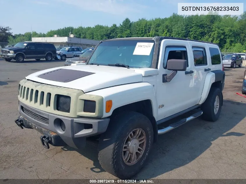 2006 Hummer H3 Suv VIN: 5GTDN136768233403 Lot: 39872419