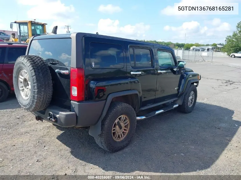 2006 Hummer H3 Suv VIN: 5GTDN136768165281 Lot: 40259087