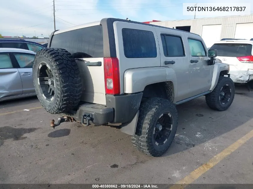 2006 Hummer H3 VIN: 5GTDN136468217837 Lot: 40380862