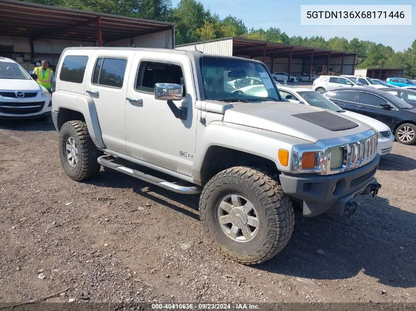 2006 Hummer H3 Suv VIN: 5GTDN136X68171446 Lot: 40410636