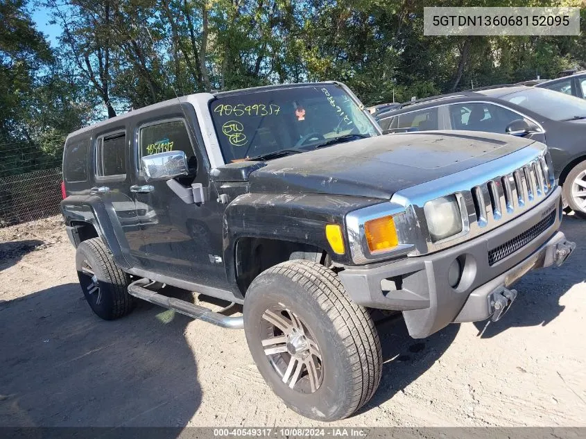 2006 Hummer H3 Suv VIN: 5GTDN136068152095 Lot: 40549317