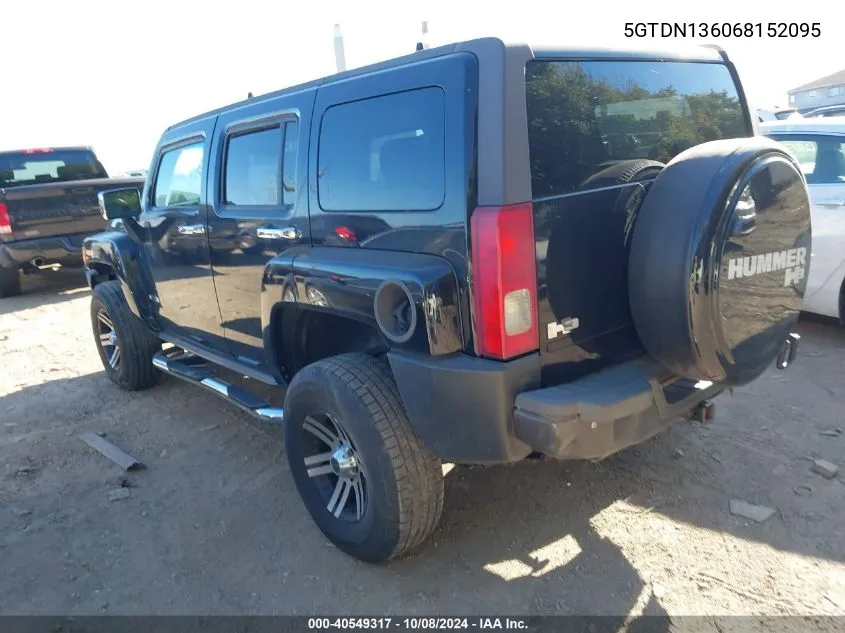 2006 Hummer H3 Suv VIN: 5GTDN136068152095 Lot: 40549317