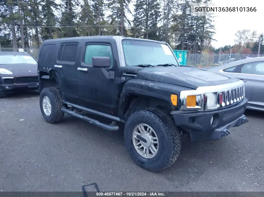 2006 Hummer H3 Suv VIN: 5GTDN136368101366 Lot: 40577467