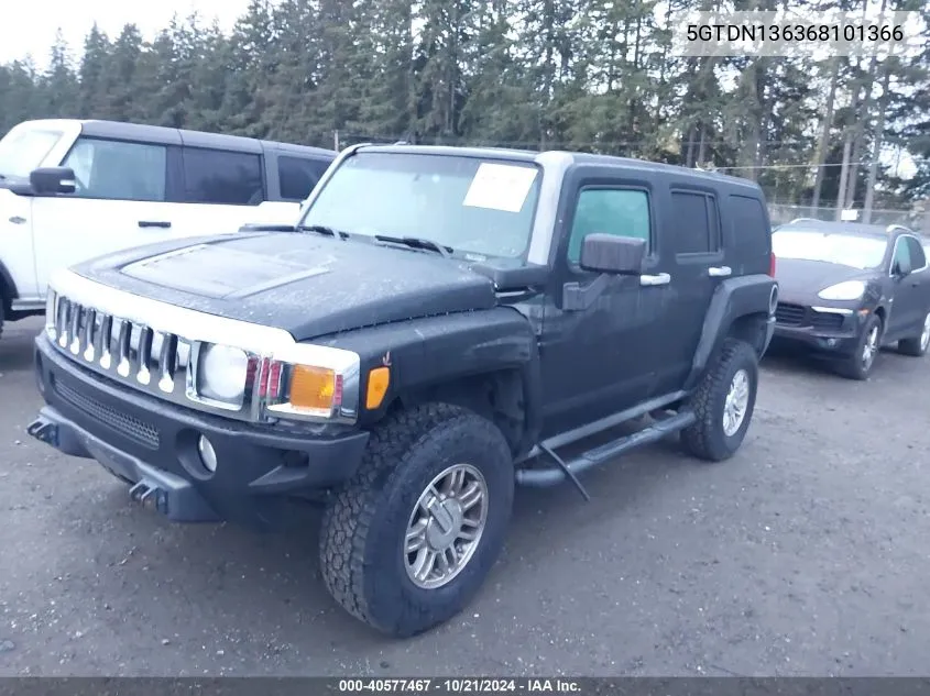 2006 Hummer H3 Suv VIN: 5GTDN136368101366 Lot: 40577467