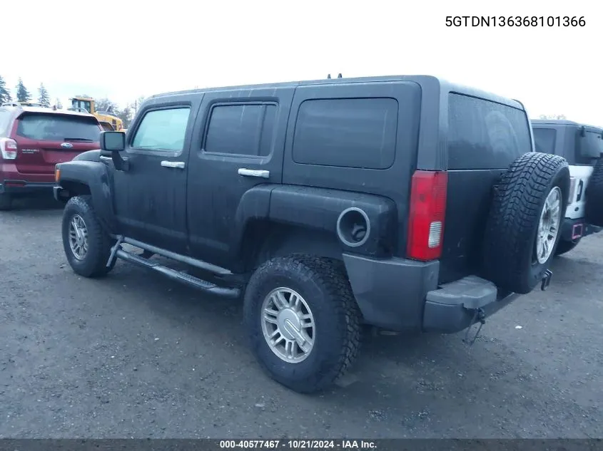 2006 Hummer H3 Suv VIN: 5GTDN136368101366 Lot: 40577467