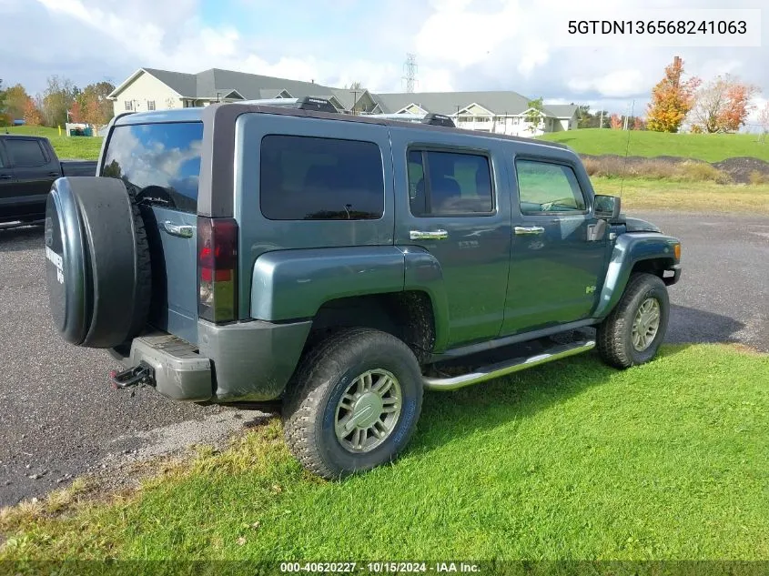 2006 Hummer H3 VIN: 5GTDN136568241063 Lot: 40620227