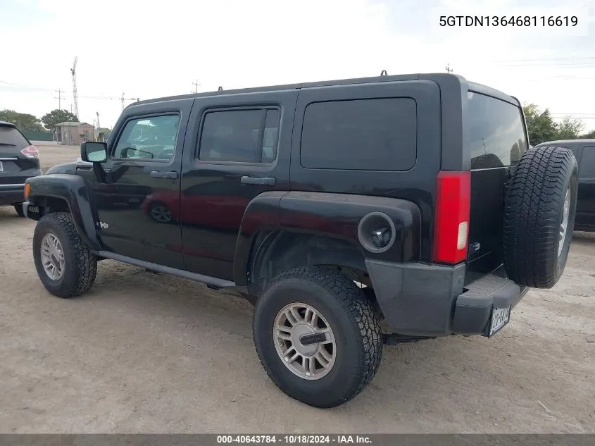 5GTDN136468116619 2006 Hummer H3 Suv