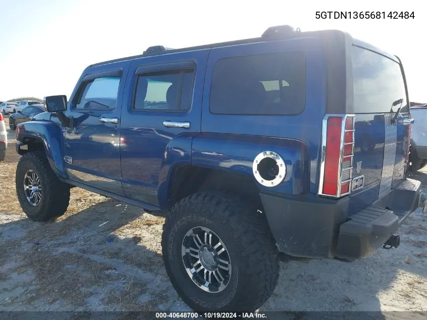 2006 Hummer H3 Suv VIN: 5GTDN136568142484 Lot: 40648700