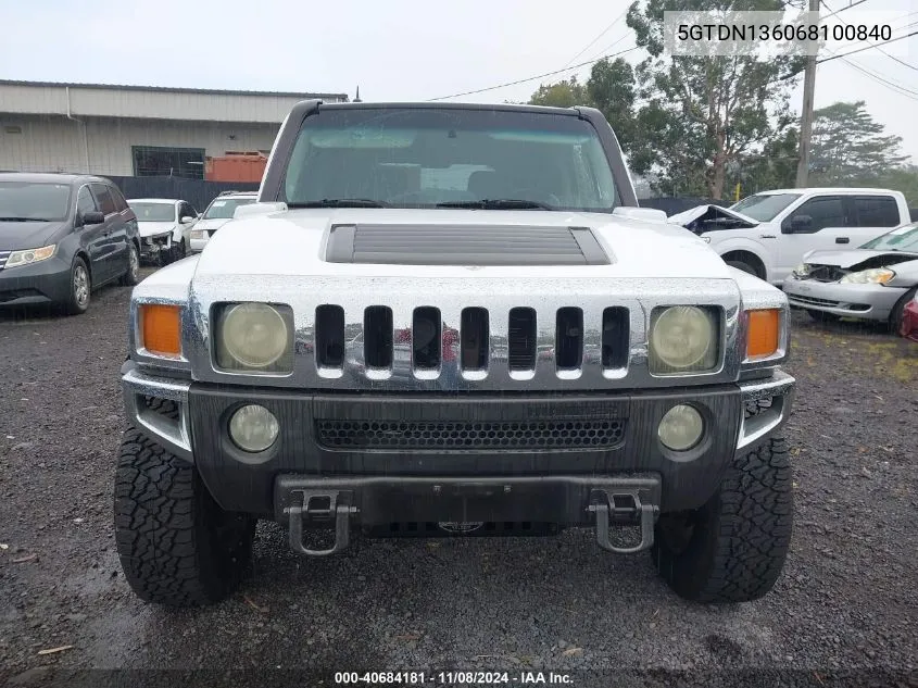 2006 Hummer H3 Suv VIN: 5GTDN136068100840 Lot: 40684181