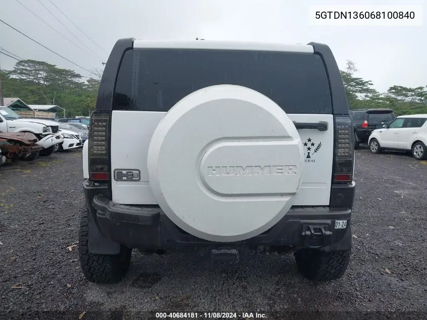 2006 Hummer H3 Suv VIN: 5GTDN136068100840 Lot: 40684181