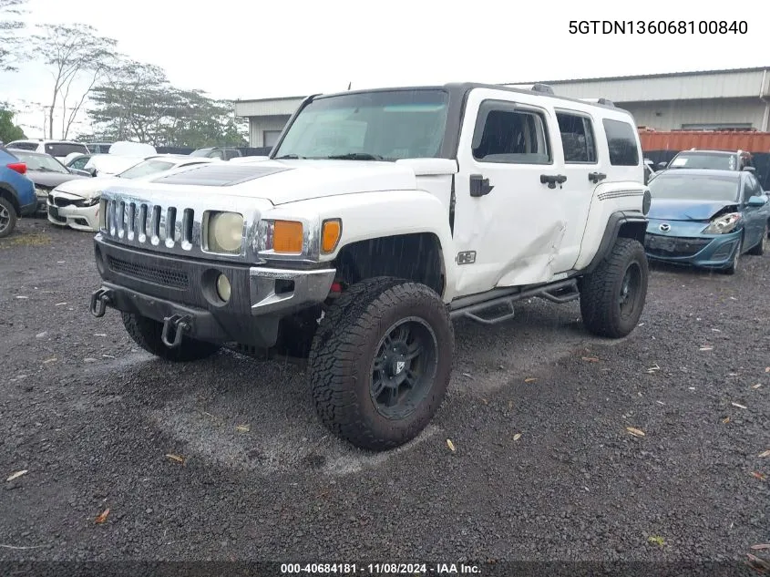 2006 Hummer H3 Suv VIN: 5GTDN136068100840 Lot: 40684181