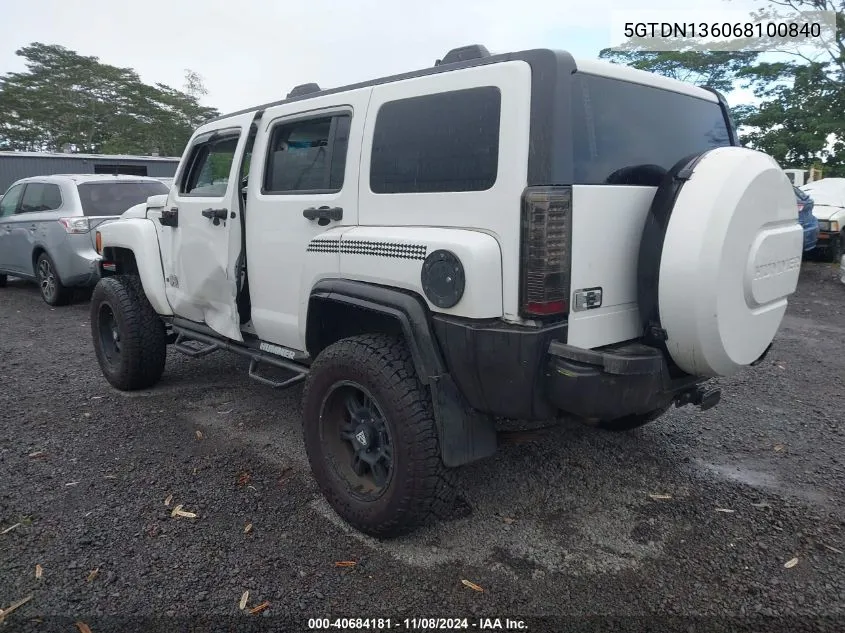 2006 Hummer H3 Suv VIN: 5GTDN136068100840 Lot: 40684181