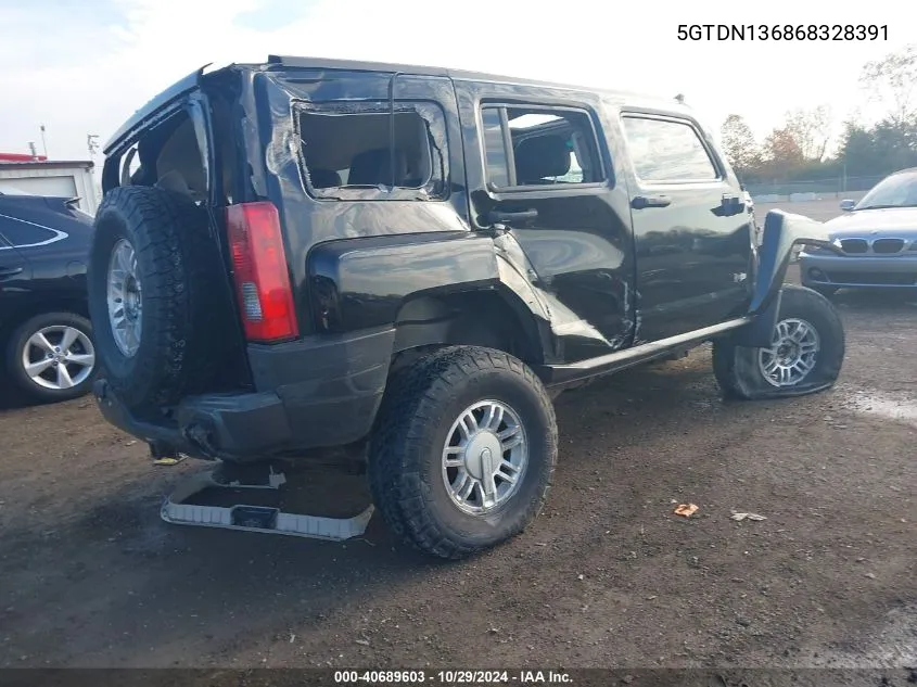 2006 Hummer H3 Suv VIN: 5GTDN136868328391 Lot: 40689603