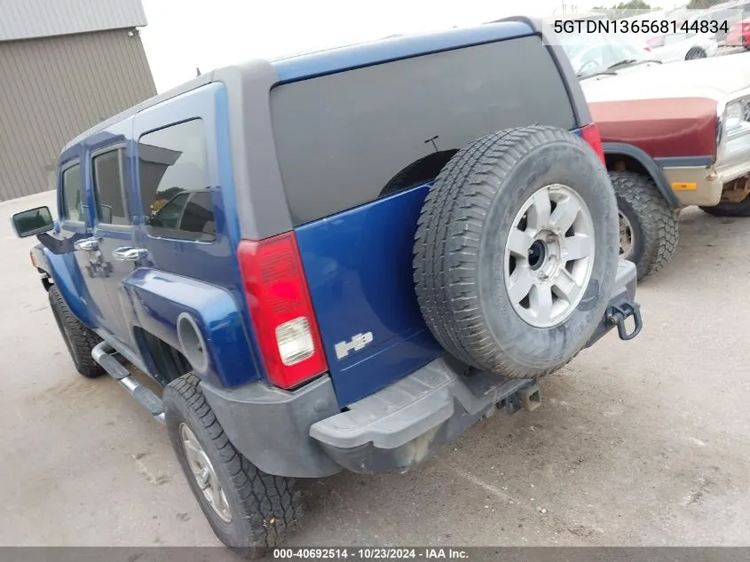 2006 Hummer H3 Suv VIN: 5GTDN136568144834 Lot: 40692514