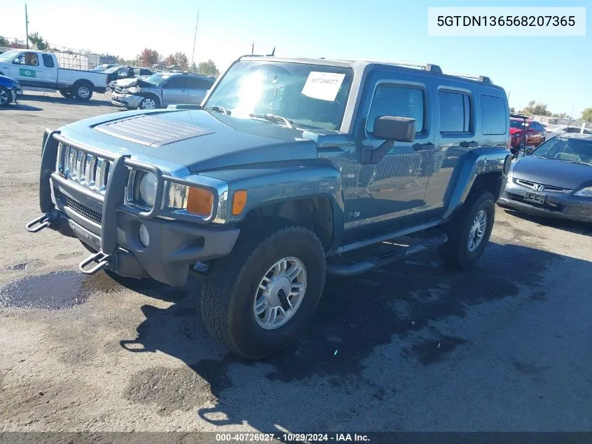 2006 Hummer H3 Suv VIN: 5GTDN136568207365 Lot: 40726027