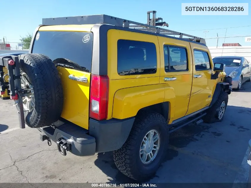 2006 Hummer H3 Suv VIN: 5GTDN136068328286 Lot: 40785716