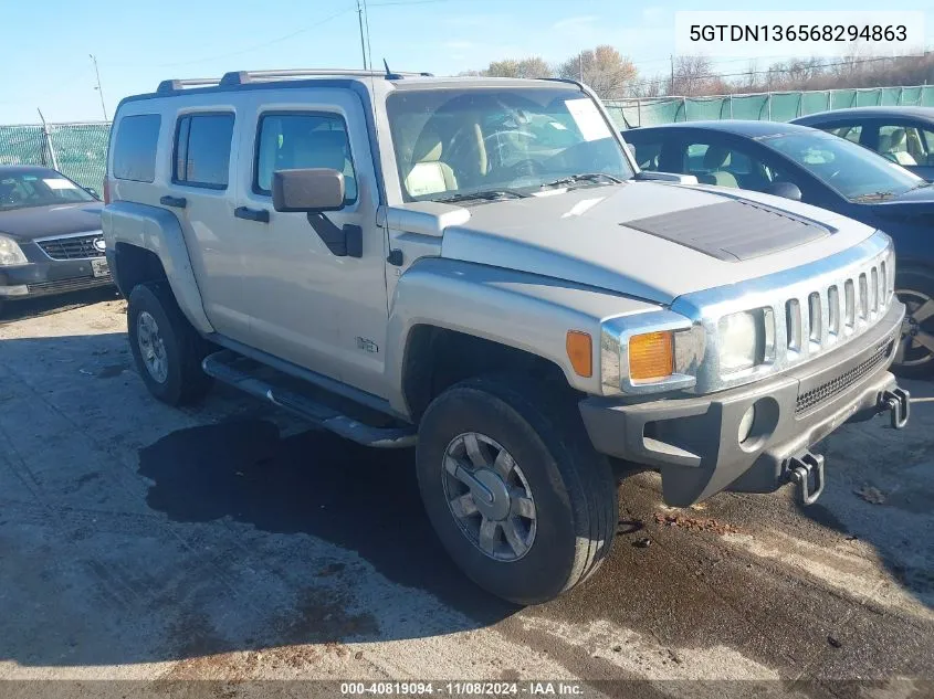 2006 Hummer H3 Suv VIN: 5GTDN136568294863 Lot: 40819094