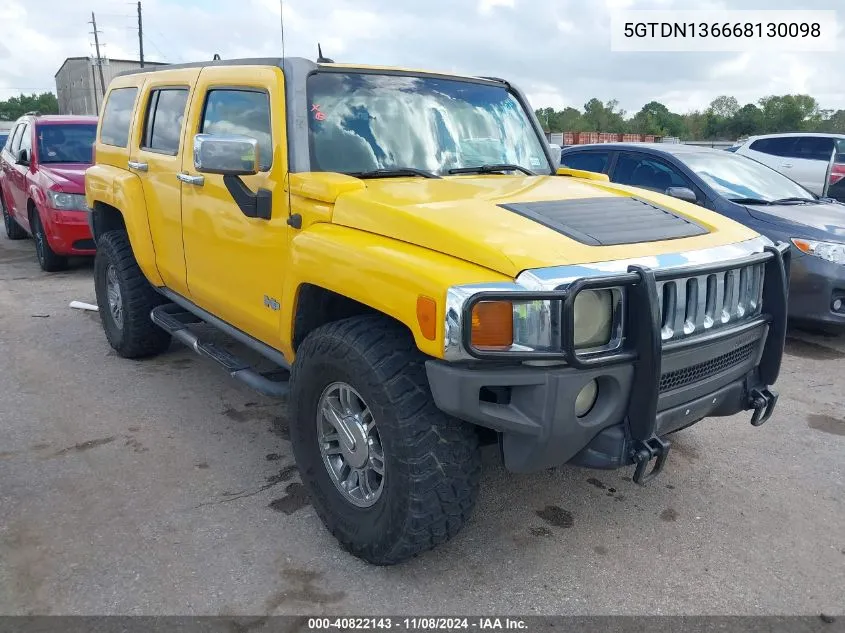 2006 Hummer H3 Suv VIN: 5GTDN136668130098 Lot: 40822143