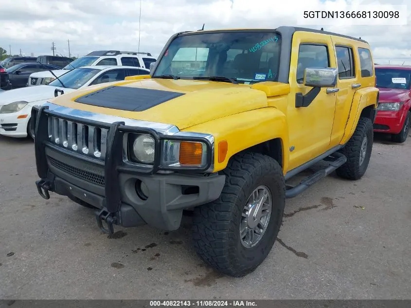 2006 Hummer H3 Suv VIN: 5GTDN136668130098 Lot: 40822143