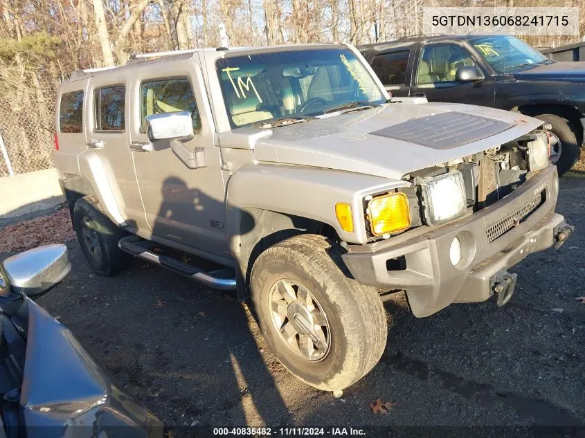 2006 Hummer H3 Suv VIN: 5GTDN136068241715 Lot: 40835482