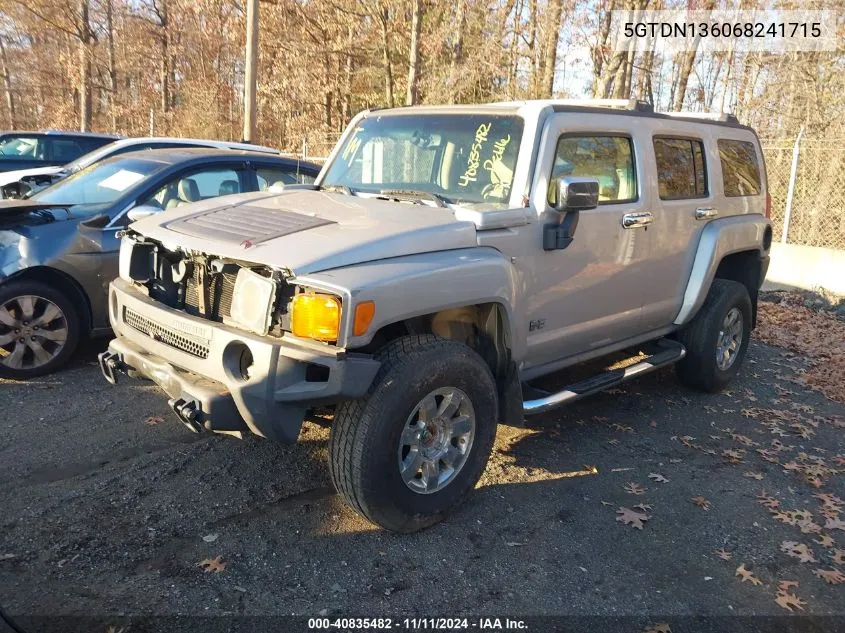 2006 Hummer H3 Suv VIN: 5GTDN136068241715 Lot: 40835482