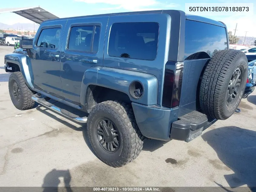 5GTDN13E078183873 2007 Hummer H3 Suv