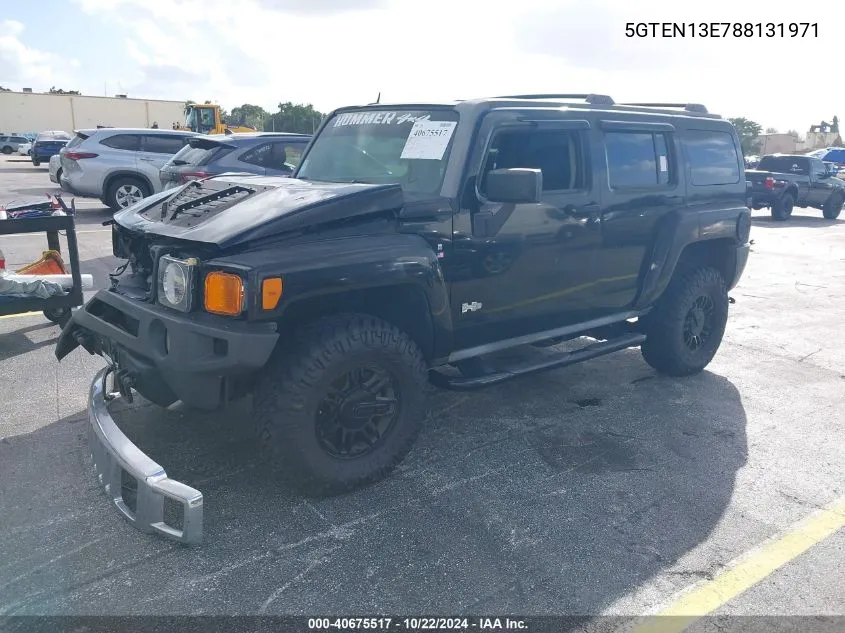 2008 Hummer H3 Suv VIN: 5GTEN13E788131971 Lot: 40675517