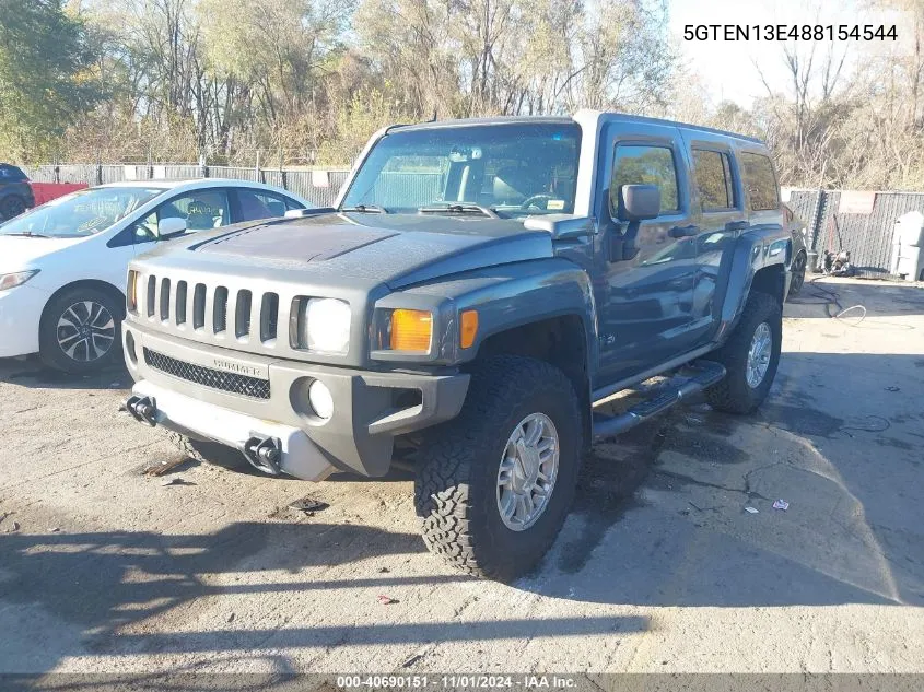 2008 Hummer H3 Suv VIN: 5GTEN13E488154544 Lot: 40690151