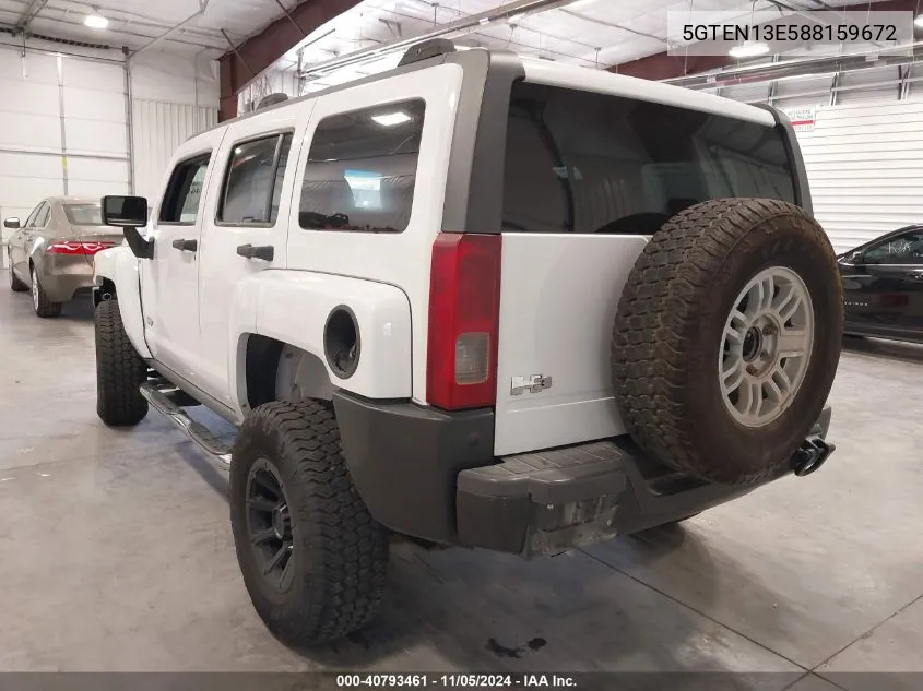 2008 Hummer H3 Suv VIN: 5GTEN13E588159672 Lot: 40793461