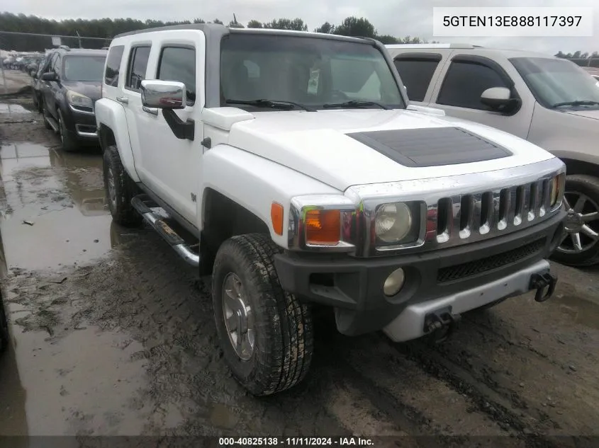 2008 Hummer H3 Suv VIN: 5GTEN13E888117397 Lot: 40825138