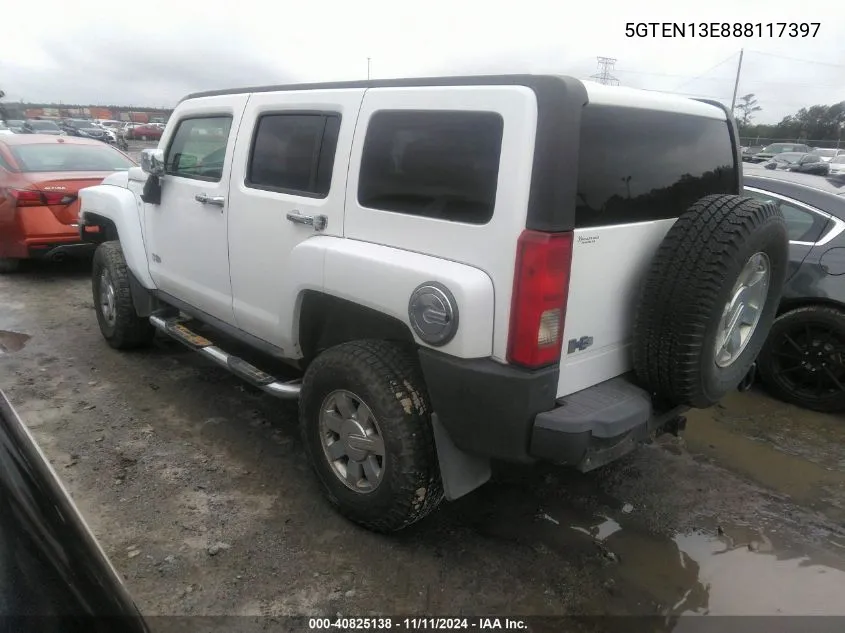 2008 Hummer H3 Suv VIN: 5GTEN13E888117397 Lot: 40825138