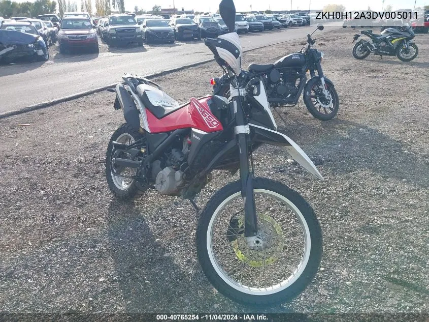 2013 Husqvarna Tr650 Strada VIN: ZKH0H12A3DV005011 Lot: 40765254