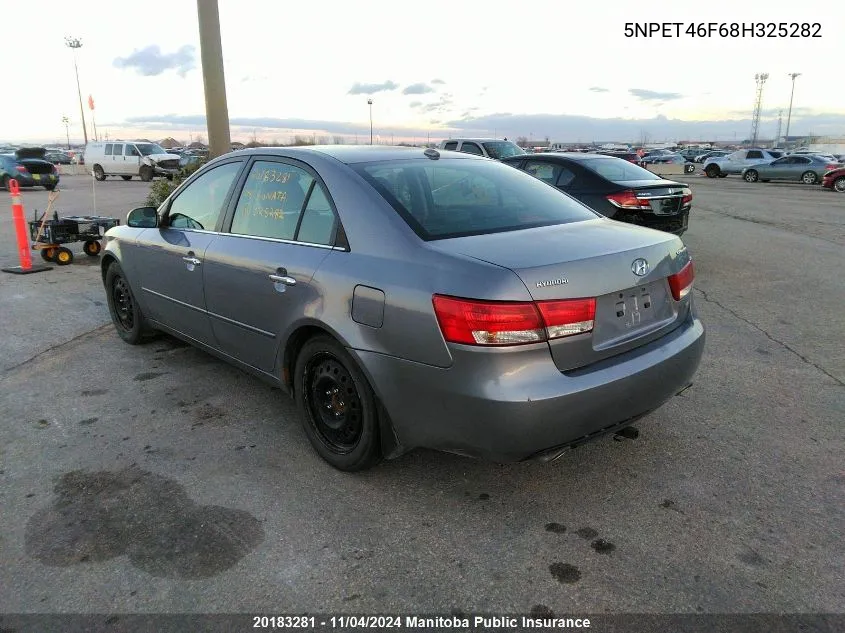 5NPET46F68H325282 2008 Hyundai Sonata Limited V6