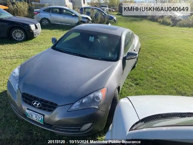 KMHHU6KH6AU040649 2010 Hyundai Genesis V6