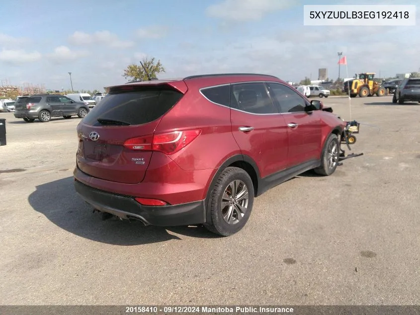 5XYZUDLB3EG192418 2014 Hyundai Santa Fe 2.4 Premium