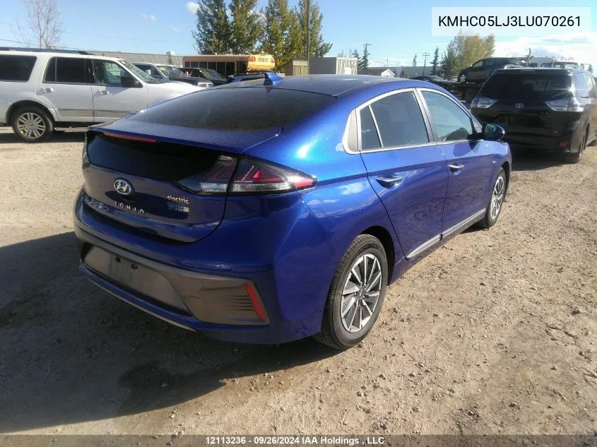 KMHC05LJ3LU070261 2020 Hyundai Ioniq Electric Ultimate