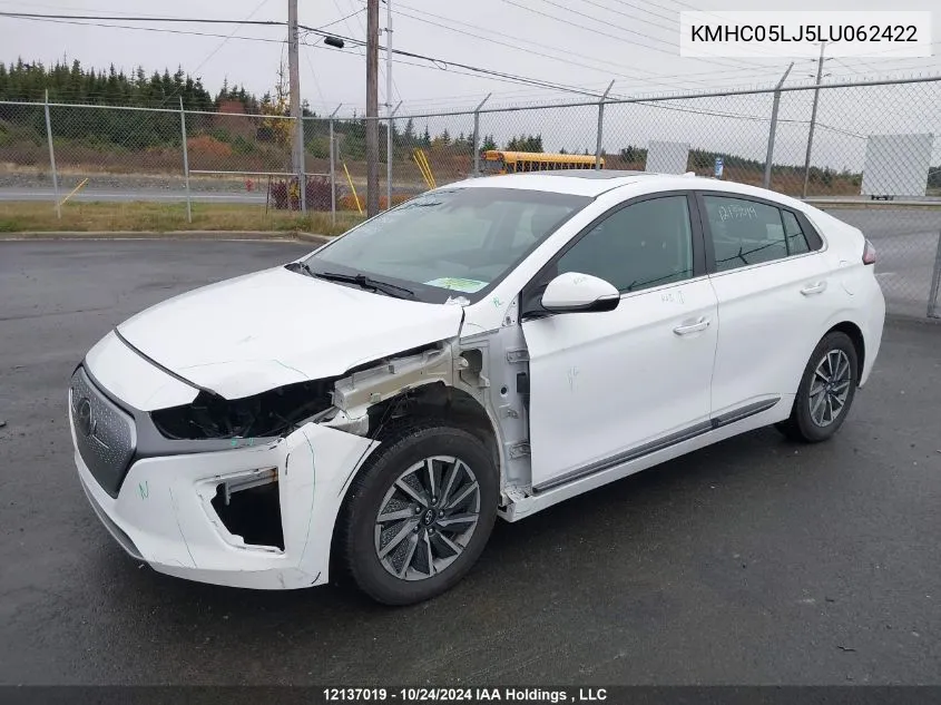 KMHC05LJ5LU062422 2020 Hyundai Ioniq Electric Ultimate